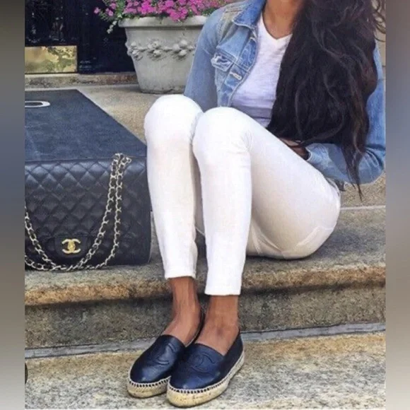 🎈🎈🎈 SOLD🎈🎈🎈CHANEL Black Lambskin CC Espadrilles- FULL SET LK NEW - sale - Picture 3 of 13